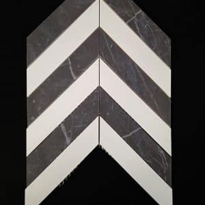 Product image: 3011 MS Warm Chevron Marvel Warm Blk & White Chevron
