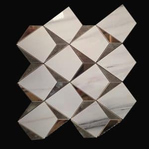 330x360mm Coverage Marvel Dream Bianco Green Porcelain Mosaic Tile