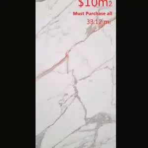 600x600mm White Marble Vein Glazed Porcelain Floor& Wall Tile