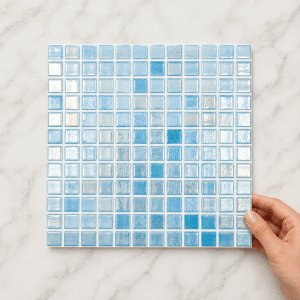 315x315mm Ibiza Light Blue Glass Spanish Pool Mosaic Tile