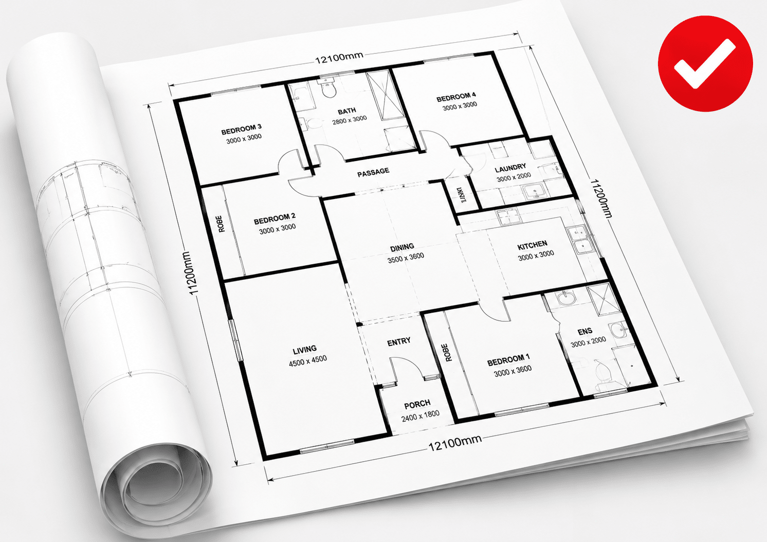 House plans for choosing tiles